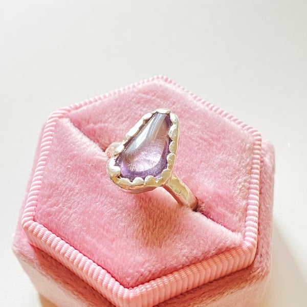 Purple Spinel Ring Handmade 