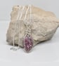 Silver Lepidolite Wire Wrapped One of a Kind Pendant