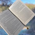 Handcrafted cord bookmark with dual charms - yellow