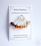 Lampwork Stitch Markers - Amber Gradient - Image 2