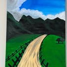 Landscape painting  acrylic painting of beautifull scene