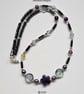 Designer Flourite, Heamotite & Shell Pearl Necklace  - Image 4