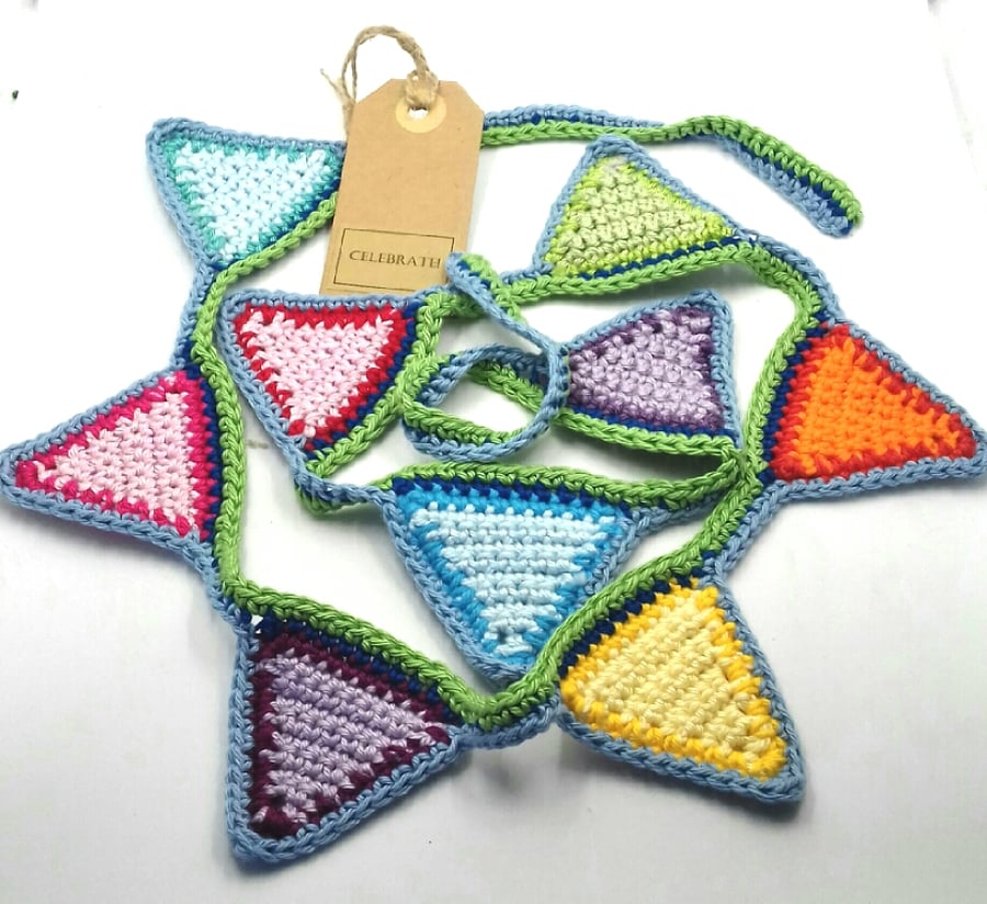 Colourful Crochet Bunting 