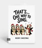 Funny Christmas Card For Him Or Her - Singing Penguins