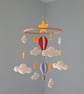 Red and Blue Hot Air Balloon Nursery Mobile, Baby Shower Gift for Boy or Girl
