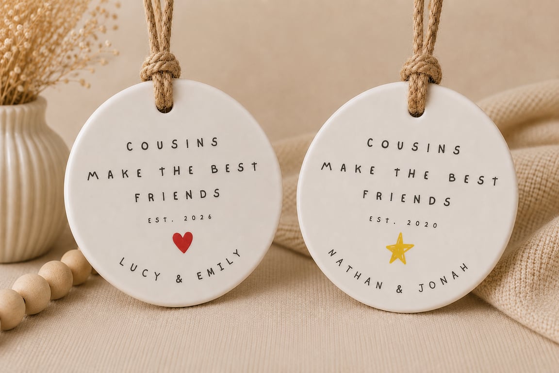 New Baby Cousin Gift - Big Cousin Gift - Personalised Cousin Keepsake - Nursery 