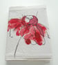 A6 free hand embroidered floral notebook - red echinacea - Image 10