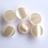 6 x  White and Palest Pink Pearlised Shanked Buttons