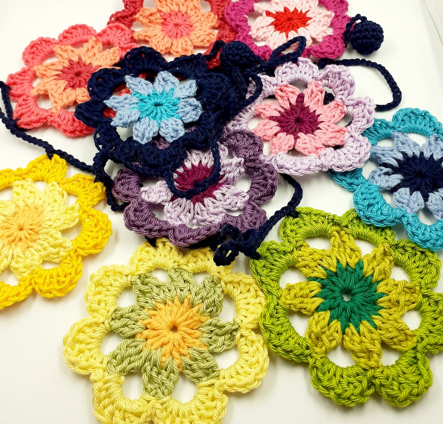Happy Flower Crochet Bunting 