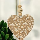 Hanging Wood Heart