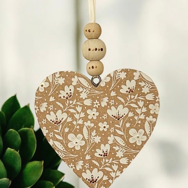 Hanging Wood Heart