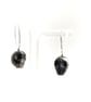 Norwegian Larvikite Hoop Earrings. All 925 Sterling Silver Hand Forged Wire - Image 4