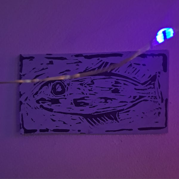 Y Pysgod- The Fish lino prints