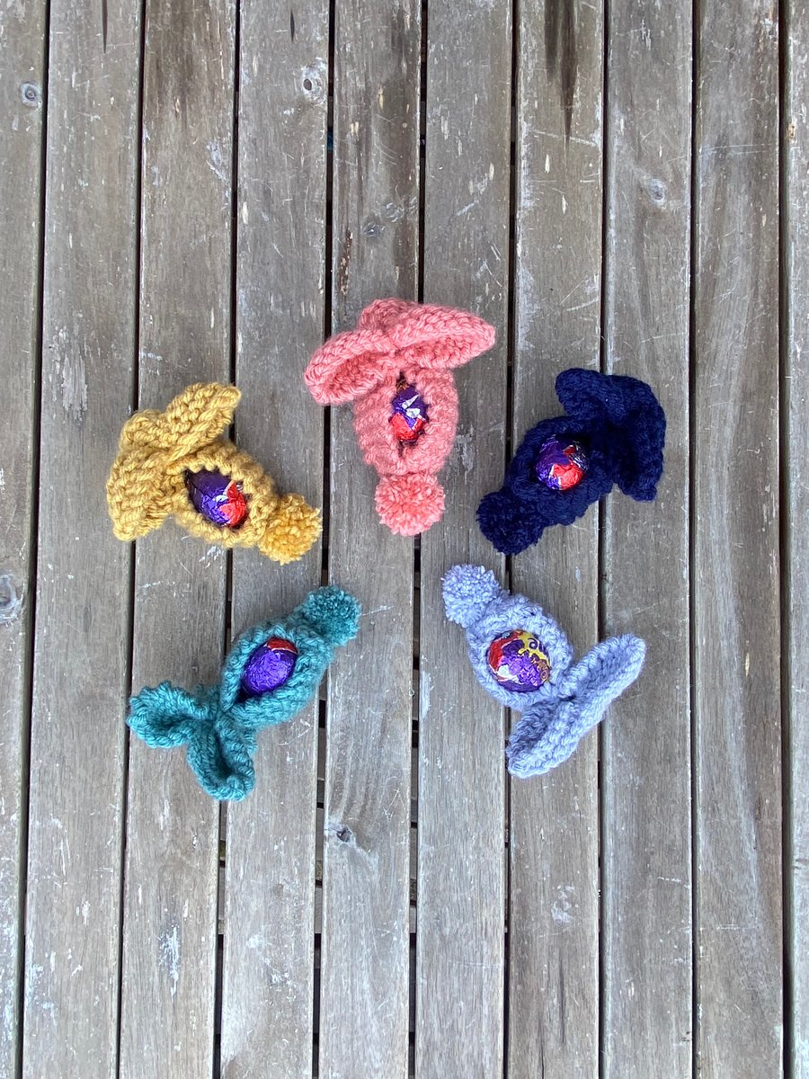 Handknitted Easter Bunnies