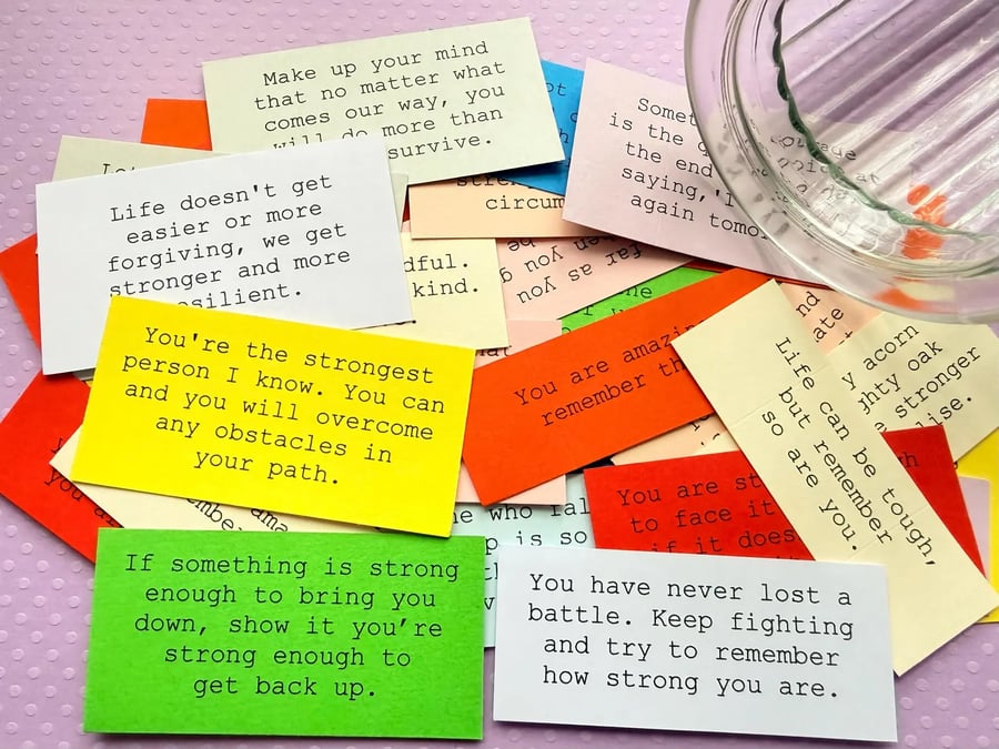 Make Your Own DIY Quote Jar Kit Gift, 50 Quotes, 16 choices