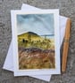 Wild Moor. Blank Card. Original Painting 260193