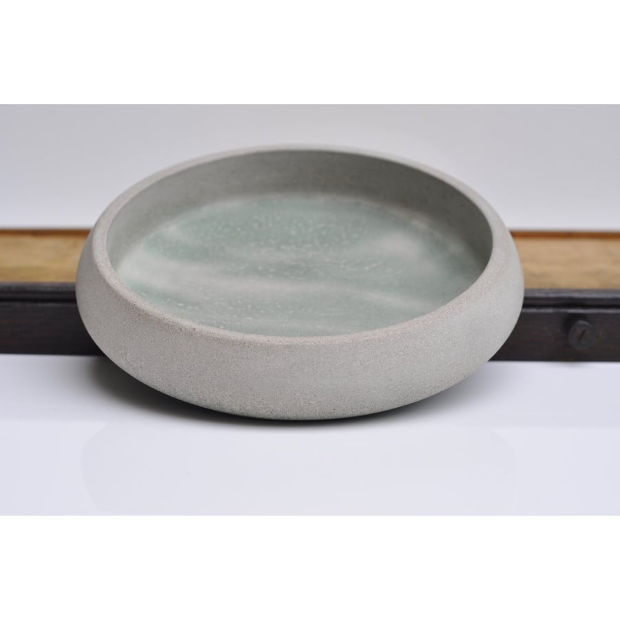 Handmade Concrete Bowl: Minimalist Home Decor Storage Dish