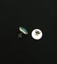 Scroll Edged Teal Studs - Image 6