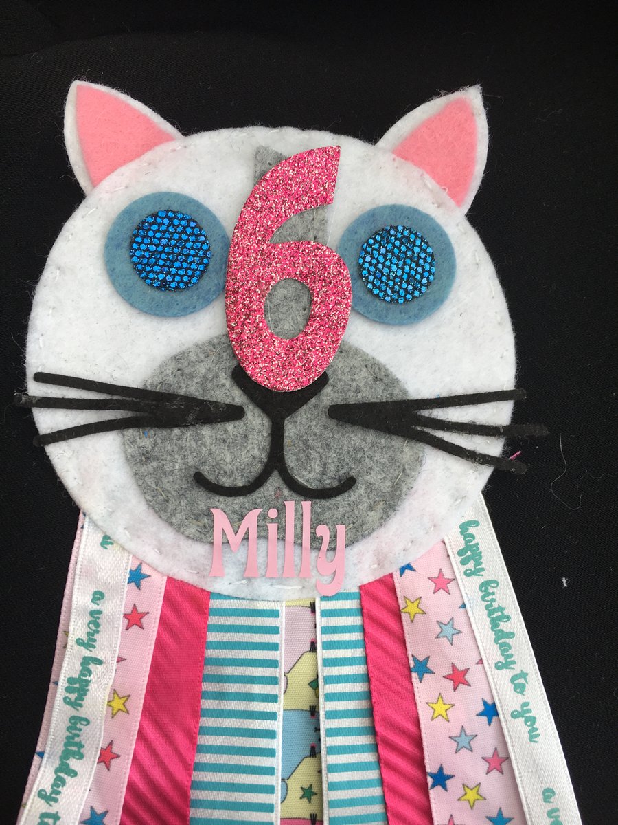 Birthday badge-Rosette - Cat