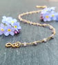 Pink Sapphire 14k Gold Filled Rosary Bracelet - Image 6
