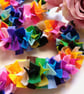 Felt Tinsel Garland, Rainbow Confetti Bunting, Eclectic Bohemian Party Decor
