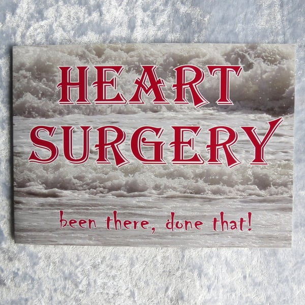 Surgery card.  Heart surgery card.  Cardiac Card.  