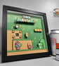 Super Mario World Shadow Box - Layered Pixel Art Wall Decoration