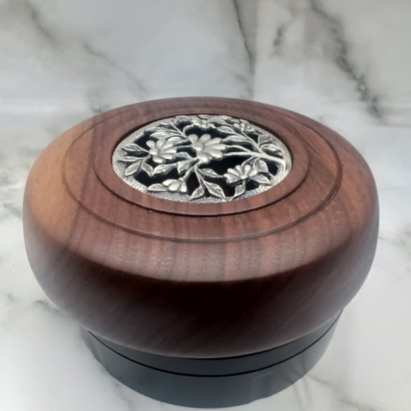 Handmade Walnut pot pourri or trinkets keepsake box, Ideal wedding present,