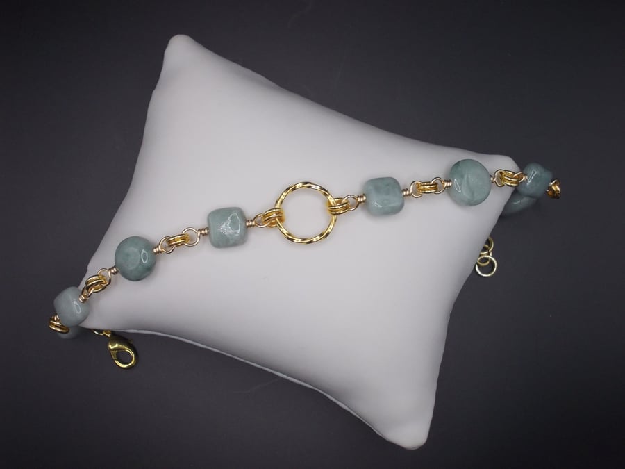 SALE - Jadeite linked bracelet