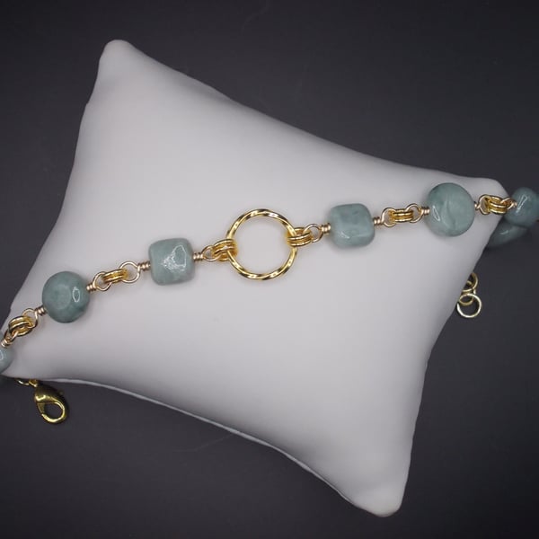 SALE - Jadeite linked bracelet