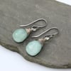 Silver Wrapped Amazonite Earrings