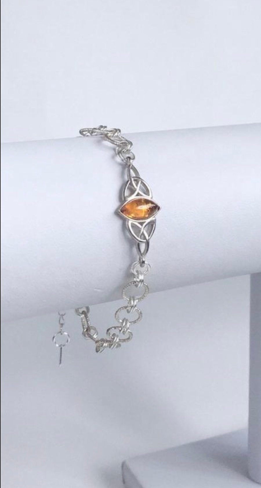 Cognac Amber Chainmaille Bracelet