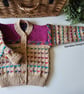 Hand Knitted Designer Girl's Cardigan 18 - 24  months  - Image 2