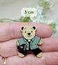 Vicar and Bible Bear, Handmade Teddy Bear Badge Pin, Thank You Gift For Vicar - Image 3
