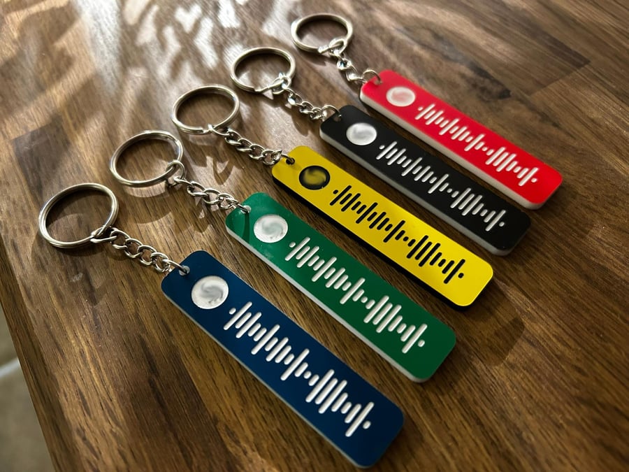 Spotify Code Keyring Keychain - Perfect Gift For Friends or Family