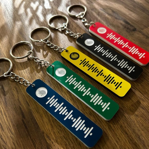 Spotify Code Keyring Keychain - Perfect Gift For Friends or Family