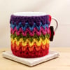 Rainbow Crocheted Mug Cosy