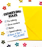 Funny Father's Day Card for Dad, Bank of Dad Rules - Image 3