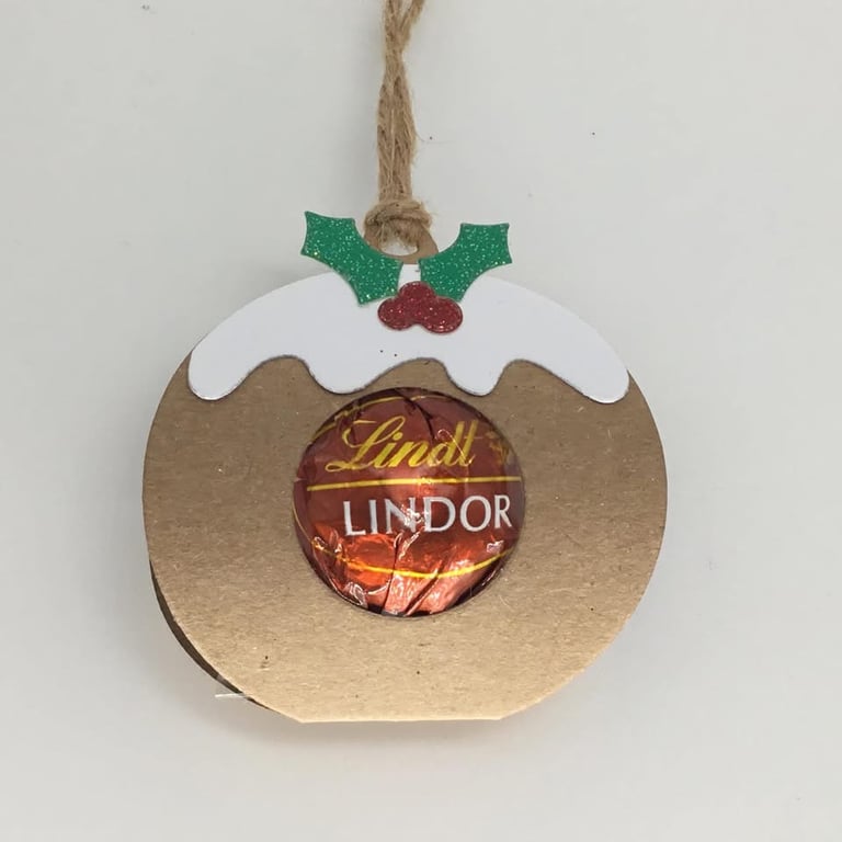Christmas pudding chocolate hanging decorations 
