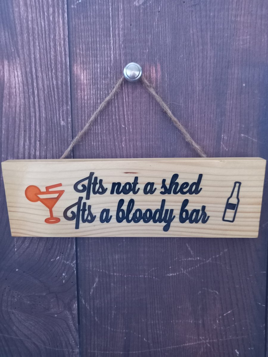 Bar shed garden sign