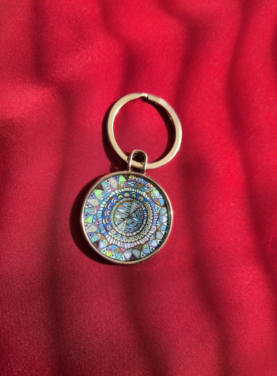 Limited Edition Abstract Art Keyring 