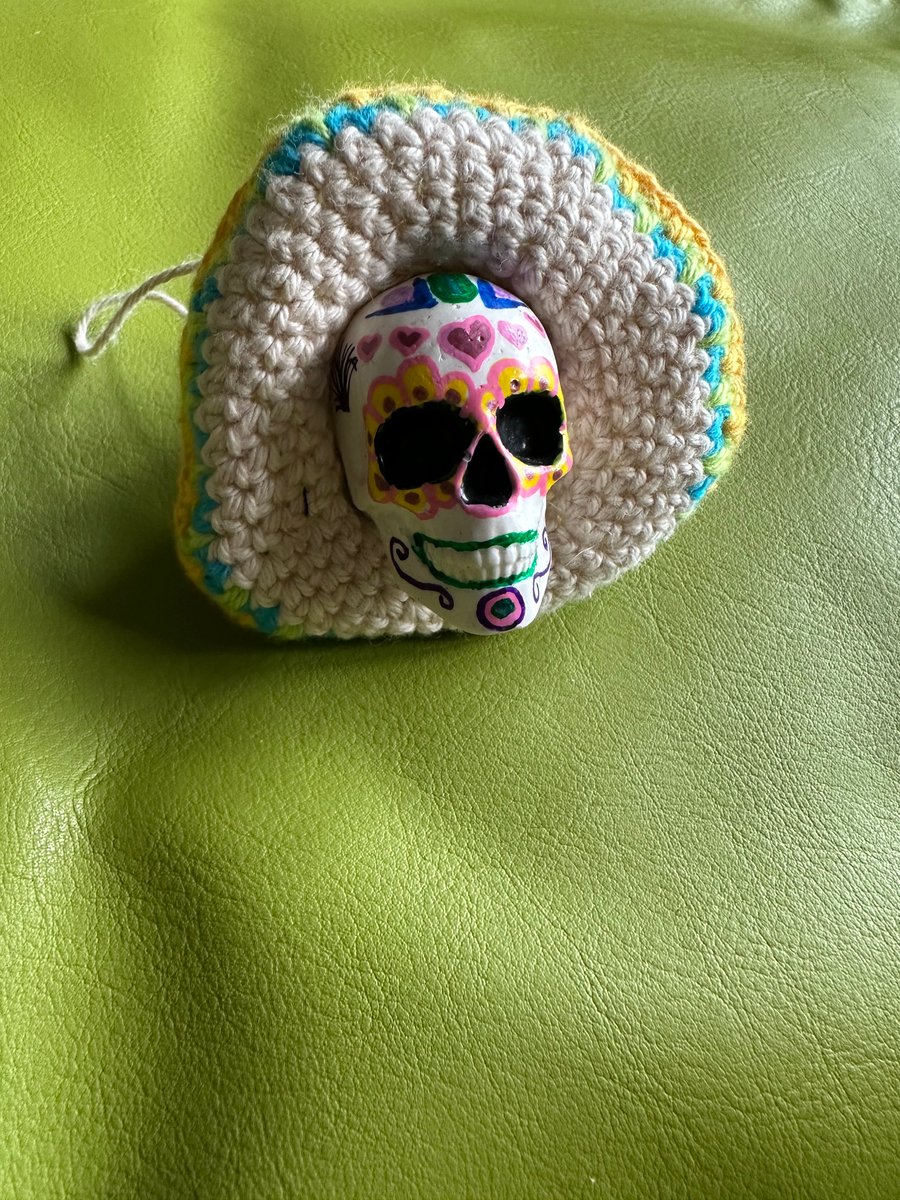 Sombrero Sugar Skull hanging decoration 
