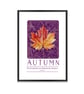 Autumn Quote Print - Emily Brontë Every Leaf Speaks Bliss - Purple Botanical Wal