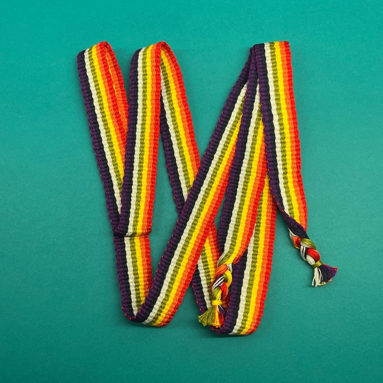 Handwoven band, rainbow