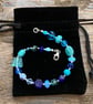 Blue Mix Beads & Sterling Silver Bracelet  - Image 2