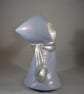 Blue Ceramic Christmas Xmas Glittery Snow Lady Figurine Ornament Decoration. - Image 4