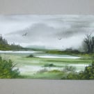 original art watercolour landscape ( ref FA 18 R7 )