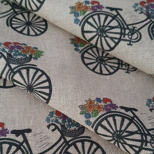 Flower basket bicycle fabric