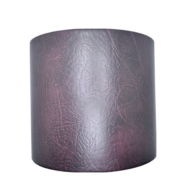 Handmade Faux Leather Fabric Lampshade Dark Brown Navy Green Chestnut Tan