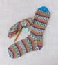 Hand knitted socks, merino wool socks, size 4-6 - Image 4